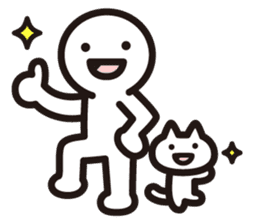 human&cat sticker #4050297