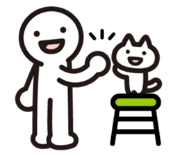 human&cat sticker #4050298