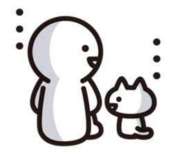 human&cat sticker #4050299