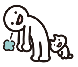 human&cat sticker #4050301