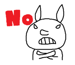 A devilish rabbit sticker #4050665