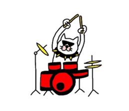 Rock'n'Roll dog and cat sticker #4051426
