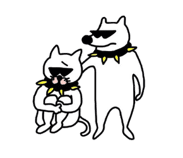 Rock'n'Roll dog and cat sticker #4051436