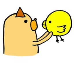 Growth diary of a dog and the chick sticker #4051967