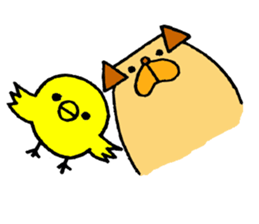 Growth diary of a dog and the chick sticker #4051969