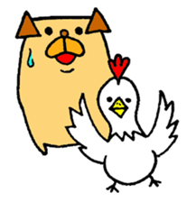 Growth diary of a dog and the chick sticker #4051975