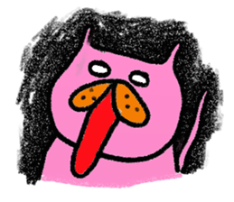 Cat of few words. sticker #4052670