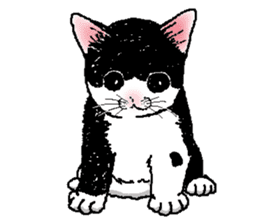 Black and white CATS 2 sticker #4053681