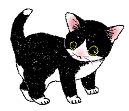 Black and white CATS 2 sticker #4053686