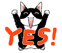 Black and white CATS 2 sticker #4053694