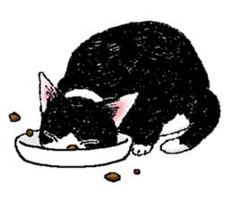 Black and white CATS 2 sticker #4053696
