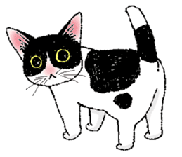 Black and white CATS 2 sticker #4053698