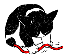 Black and white CATS 2 sticker #4053712