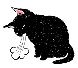 Black and white CATS 2 sticker #4053715