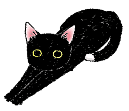 Black and white CATS 2 sticker #4053718
