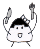 Playful Pretty RICE BALL sticker #4054202