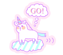 Dream girl and Unicorn sticker #4054694