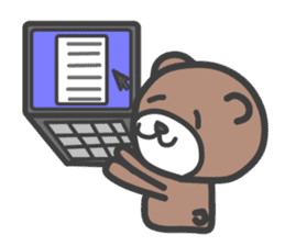 Campus life of the bear. sticker #4054913