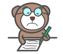 Campus life of the bear. sticker #4054914