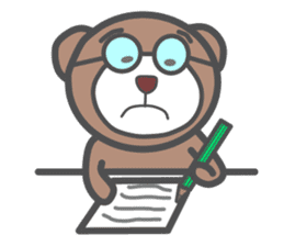 Campus life of the bear. sticker #4054914