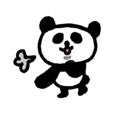 Handwriting panda sticker #4055536
