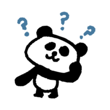 Handwriting panda sticker #4055538