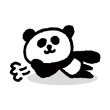 Handwriting panda sticker #4055541