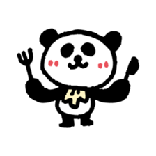 Handwriting panda sticker #4055543