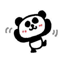 Handwriting panda sticker #4055545