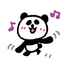 Handwriting panda sticker #4055549