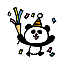Handwriting panda sticker #4055551