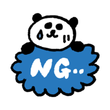 Handwriting panda sticker #4055553