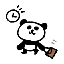 Handwriting panda sticker #4055558