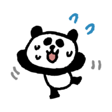 Handwriting panda sticker #4055560