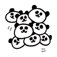 Handwriting panda sticker #4055567