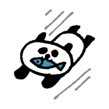 Handwriting panda sticker #4055568