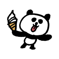 Handwriting panda sticker #4055575
