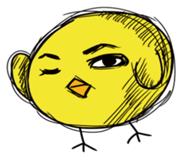 Chick of a thick face sticker #4055707