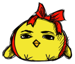 Chick of a thick face sticker #4055734