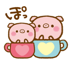 love twin pig sticker #4056304