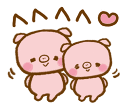 love twin pig sticker #4056305