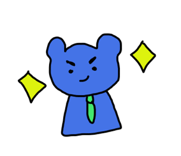 colorful bear cub sticker #4058503