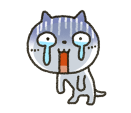 Simple white cat!! sticker #4059113