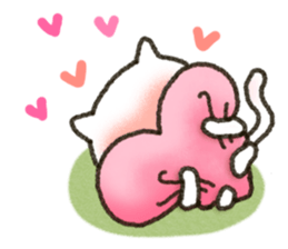 Simple white cat!! sticker #4059132