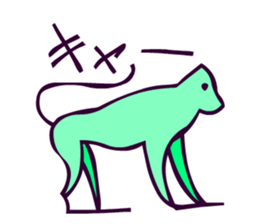 Hieroglyphs and animals sticker #4059649