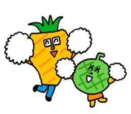 Pit-a-Pat! Mr Pineapple and Ms Melon! sticker #4059817