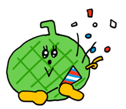 Pit-a-Pat! Mr Pineapple and Ms Melon! sticker #4059818