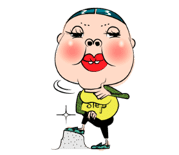 Center-Part-Hair sticker #4061376