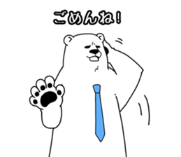 Apologize polar bear sticker #4061536