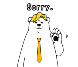 Apologize polar bear sticker #4061541